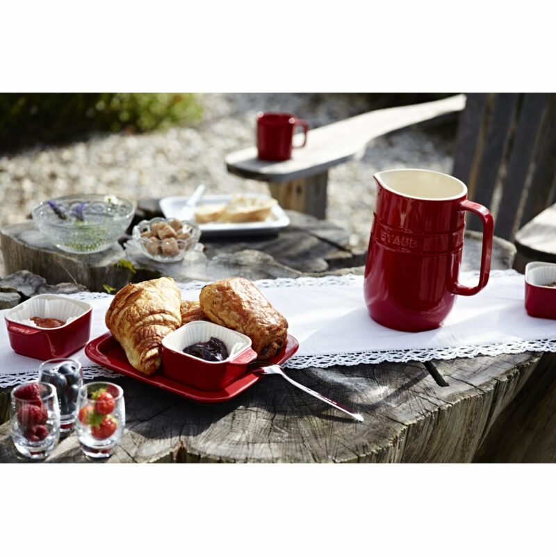 STAUB Ceramique 5 Piece Ceramic Appetiser Set, Cherry - Image 2