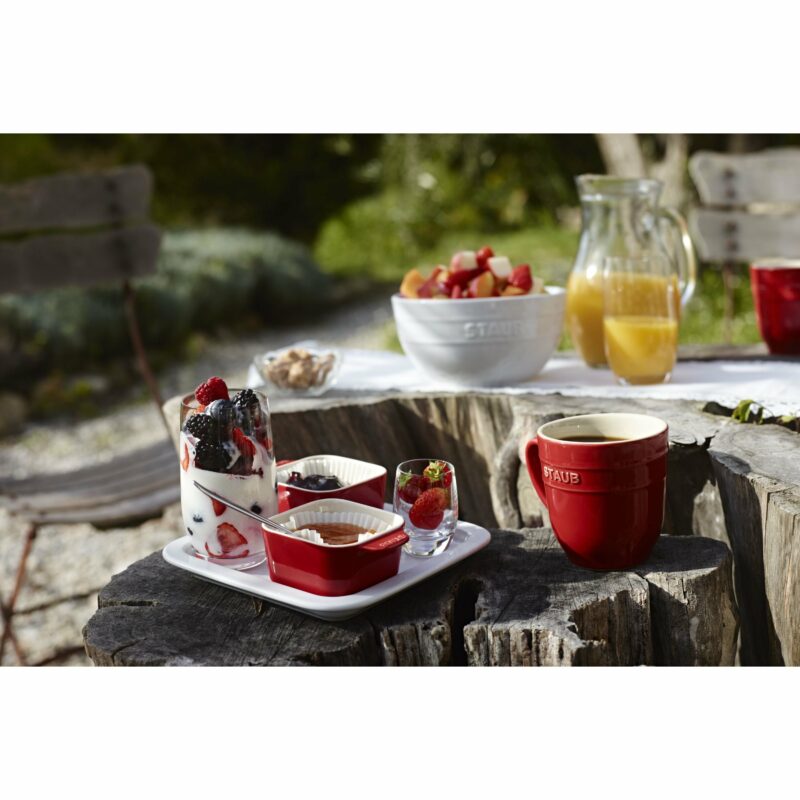 STAUB Ceramique 5 Piece Ceramic Appetiser Set, Cherry - Image 4