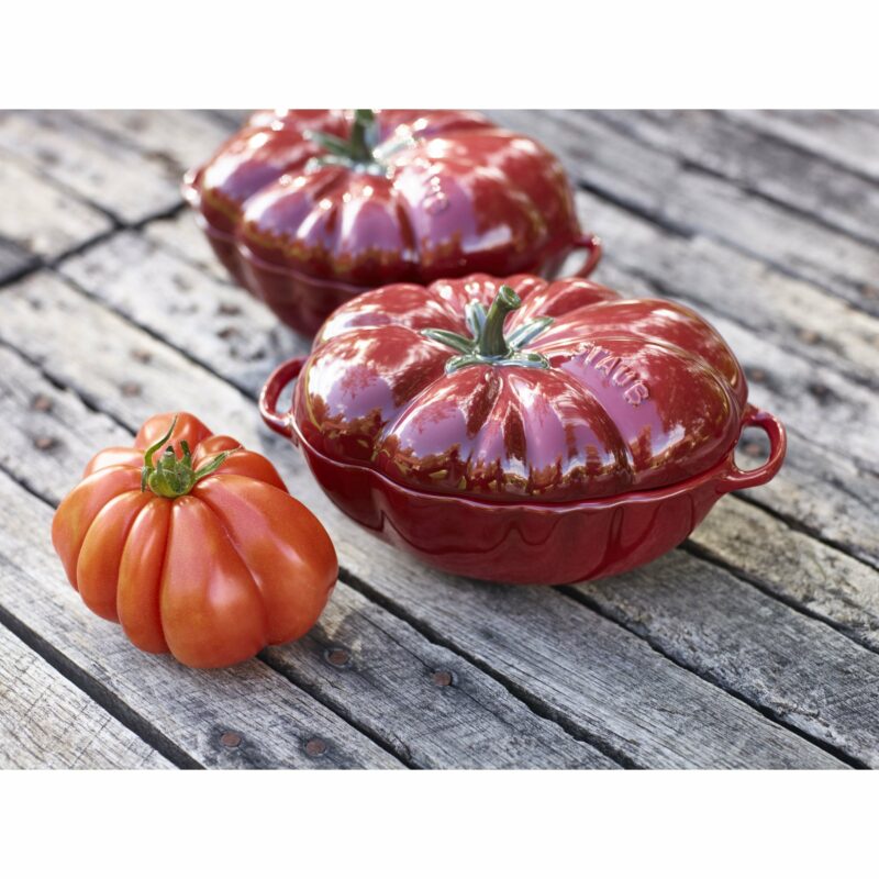 STAUB Ceramique 500 mL Ceramic Tomato Cocotte, Cherry - Image 4