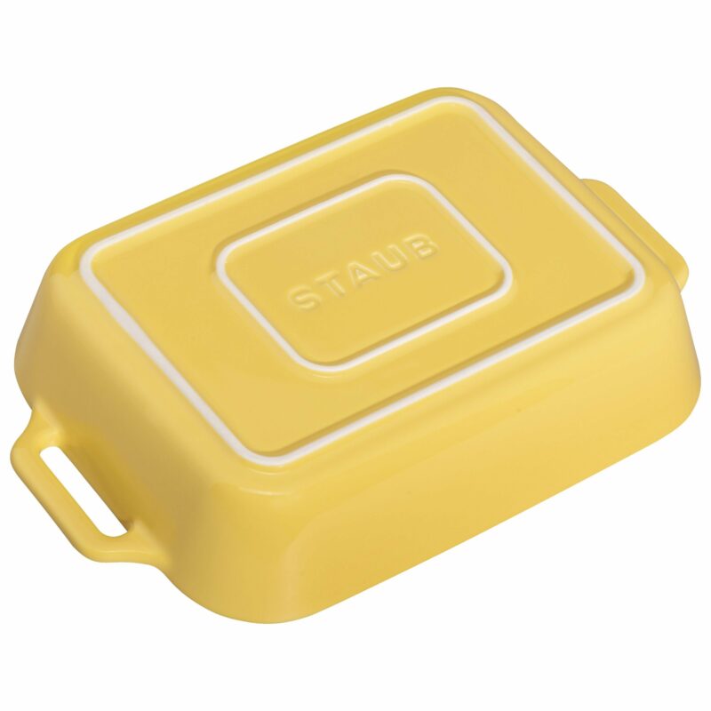 STAUB Ceramique Rectangular Baking Dish Set Citron 3 Piece - Image 3