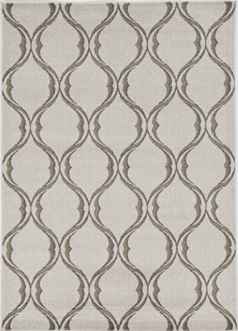 8' X 11' Ivory Moroccan Indoor Outdoor Area Rug - Image 4
