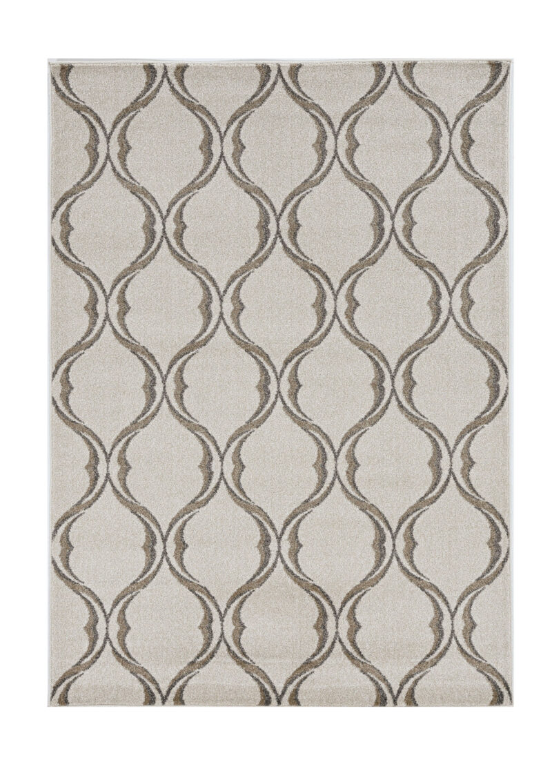 8' X 11' Ivory Moroccan Indoor Outdoor Area Rug - Image 2