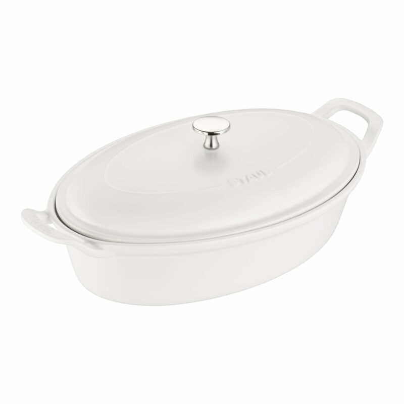 STAUB Ceramique Ceramic Special Shape Bakeware, Matte-White