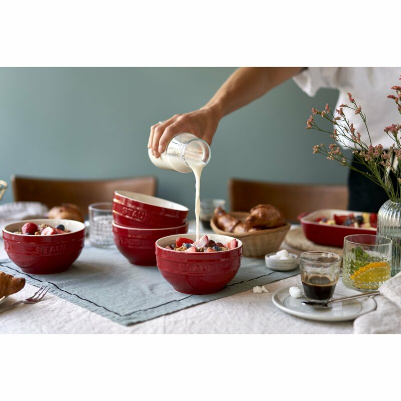 STAUB Ceramique 14 cm Ceramic Round Bowl, Cherry - Image 4