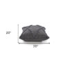 20" X 20" Dark Gray 100% Cotton Geometric Zippered Pillow - Image 9