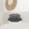 20" X 20" Dark Gray 100% Cotton Geometric Zippered Pillow - Image 5