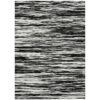 10' X 14' Black And Ivory Abstract Washable Indoor Outdoor Area Rug - Image 2