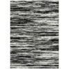 10' X 14' Black And Ivory Abstract Washable Indoor Outdoor Area Rug - Image 5