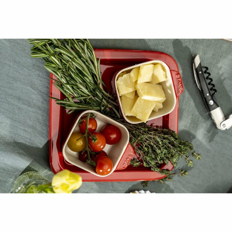 STAUB Ceramique 5 Piece Ceramic Appetiser Set, Cherry - Image 3