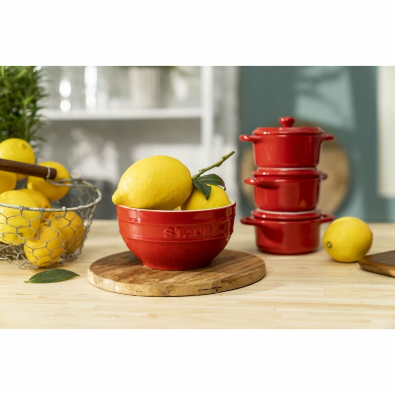STAUB Ceramique 12 cm Ceramic Round Bowl, Cherry - Image 3